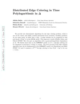Distributed Edge Coloring in Time Polylogarithmic in $Δ$