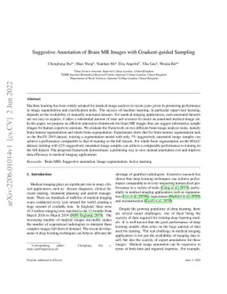 Suggestive Annotation of Brain MR Images with Gradient-guided Sampling