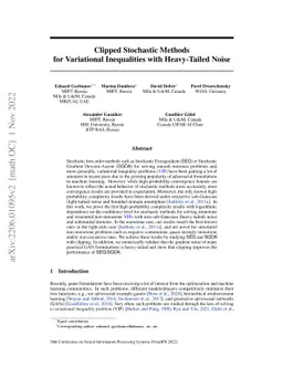 Clipped Stochastic Methods for Variational Inequalities with
  Heavy-Tailed Noise