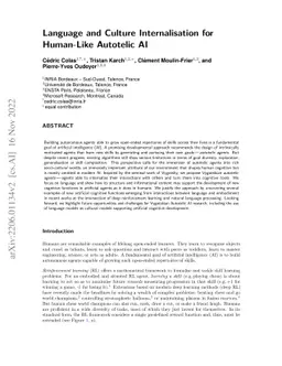 Language and Culture Internalisation for Human-Like Autotelic AI