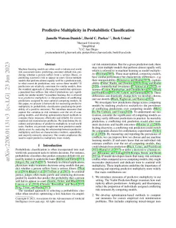 Predictive Multiplicity in Probabilistic Classification