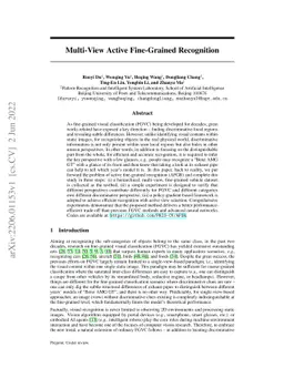 Multi-View Active Fine-Grained Recognition