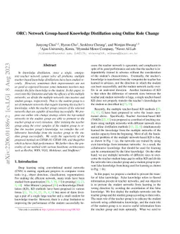 ORC: Network Group-based Knowledge Distillation using Online Role Change