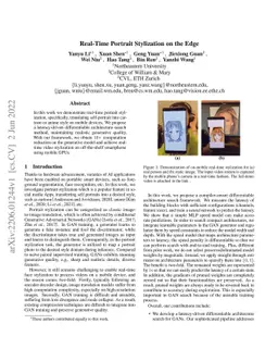 Real-Time Portrait Stylization on the Edge