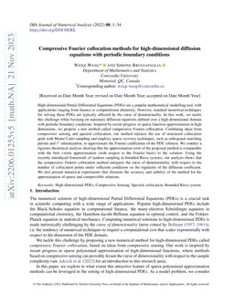 Compressive Fourier collocation methods for high-dimensional diffusion
  equations with periodic boundary conditions