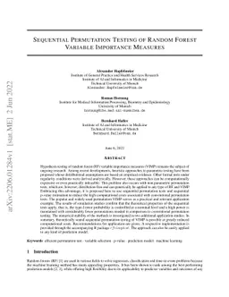 Sequential Permutation Testing of Random Forest Variable Importance
  Measures