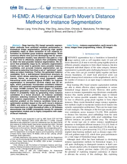 H-EMD: A Hierarchical Earth Mover's Distance Method for Instance
  Segmentation