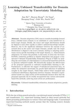 Learning Unbiased Transferability for Domain Adaptation by Uncertainty
  Modeling