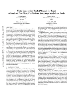 Code Generation Tools (Almost) for Free? A Study of Few-Shot,
  Pre-Trained Language Models on Code