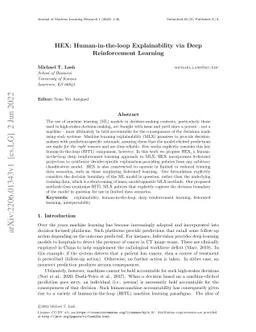 HEX: Human-in-the-loop Explainability via Deep Reinforcement Learning