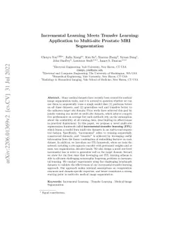 Incremental Learning Meets Transfer Learning: Application to Multi-site
  Prostate MRI Segmentation