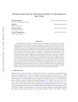 Towards Improving the Generation Quality of Autoregressive Slot VAEs