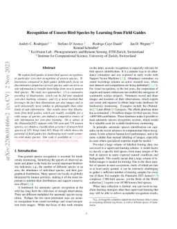 Recognition of Unseen Bird Species by Learning from Field Guides