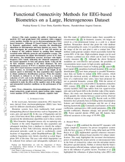 Functional Connectivity Methods for EEG-based Biometrics on a Large,
  Heterogeneous Dataset