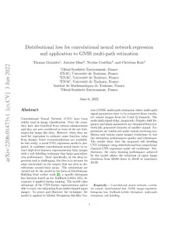 Distributional loss for convolutional neural network regression and
  application to GNSS multi-path estimation