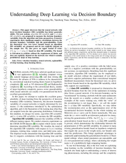 Understanding Deep Learning via Decision Boundary