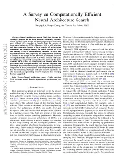 A Survey on Computationally Efficient Neural Architecture Search