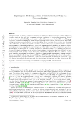 Acquiring and Modelling Abstract Commonsense Knowledge via
  Conceptualization