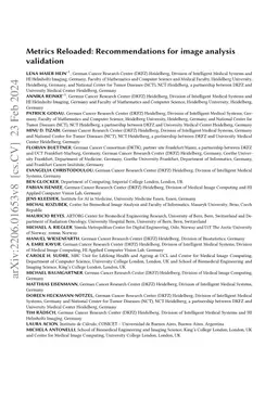 Metrics reloaded: Recommendations for image analysis validation