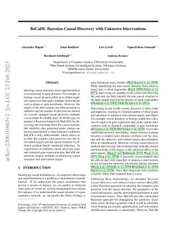 BaCaDI: Bayesian Causal Discovery with Unknown Interventions
