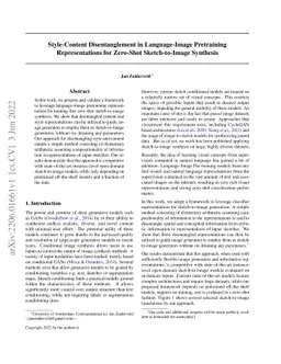 Style-Content Disentanglement in Language-Image Pretraining
  Representations for Zero-Shot Sketch-to-Image Synthesis