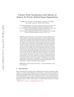 Patcher: Patch Transformers with Mixture of Experts for Precise Medical
  Image Segmentation