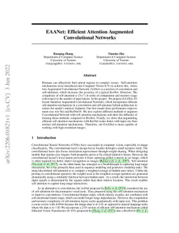 EAANet: Efficient Attention Augmented Convolutional Networks