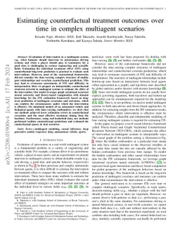 Estimating counterfactual treatment outcomes over time in complex
  multiagent scenarios