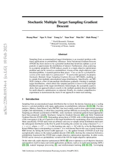 Stochastic Multiple Target Sampling Gradient Descent