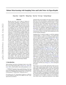 Robust Meta-learning with Sampling Noise and Label Noise via
  Eigen-Reptile