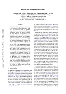 Delving into the Openness of CLIP