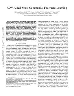 UAV-Aided Multi-Community Federated Learning