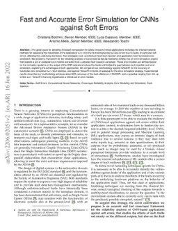 Fast and Accurate Error Simulation for CNNs against Soft Errors