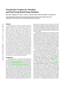 Towards the Creation of a Nutrition and Food Group Based Image Database