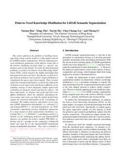 Point-to-Voxel Knowledge Distillation for LiDAR Semantic Segmentation
