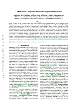 A Multimodal Corpus for Emotion Recognition in Sarcasm