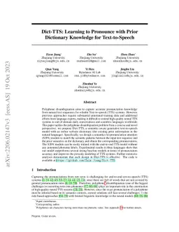 Dict-TTS: Learning to Pronounce with Prior Dictionary Knowledge for
  Text-to-Speech