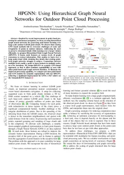 HPGNN: Using Hierarchical Graph Neural Networks for Outdoor Point Cloud
  Processing
