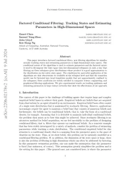 Factored Conditional Filtering: Tracking States and Estimating
  Parameters in High-Dimensional Spaces