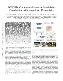 ACHORD: Communication-Aware Multi-Robot Coordination with Intermittent
  Connectivity