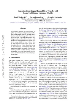 Exploring Cross-lingual Textual Style Transfer with Large Multilingual
  Language Models