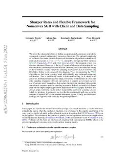 Sharper Rates and Flexible Framework for Nonconvex SGD with Client and
  Data Sampling