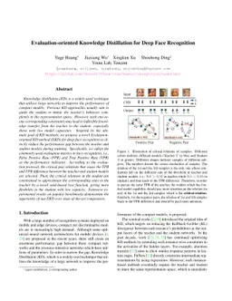 Evaluation-oriented Knowledge Distillation for Deep Face Recognition