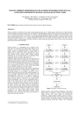 MASNet:Improve Performance of Siamese Networks with Mutual-attention for
  Remote Sensing Change Detection Tasks