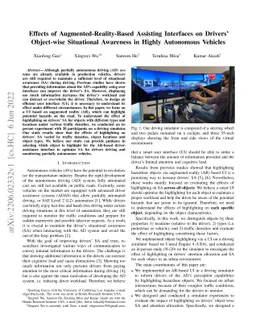 Effects of Augmented-Reality-Based Assisting Interfaces on Drivers'
  Object-wise Situational Awareness in Highly Autonomous Vehicles