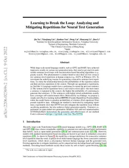 Learning to Break the Loop: Analyzing and Mitigating Repetitions for
  Neural Text Generation
