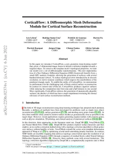 CorticalFlow: A Diffeomorphic Mesh Deformation Module for Cortical
  Surface Reconstruction