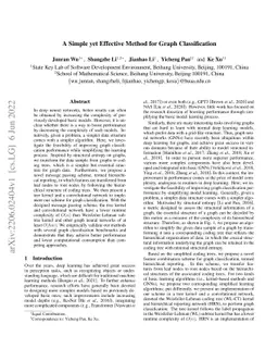 A Simple yet Effective Method for Graph Classification