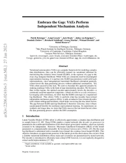 Embrace the Gap: VAEs Perform Independent Mechanism Analysis
