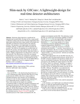 Slim-neck by GSConv: A lightweight-design for real-time detector
  architectures